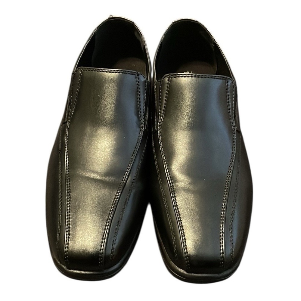 Stafford Men's Black Memory Foam Dash Slip On Dress Shoes Size 5